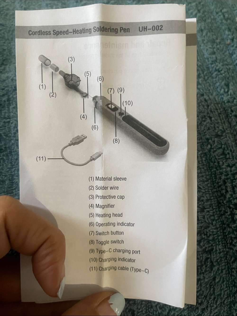 Craft Cordless Soldering Pen in Black and Silver